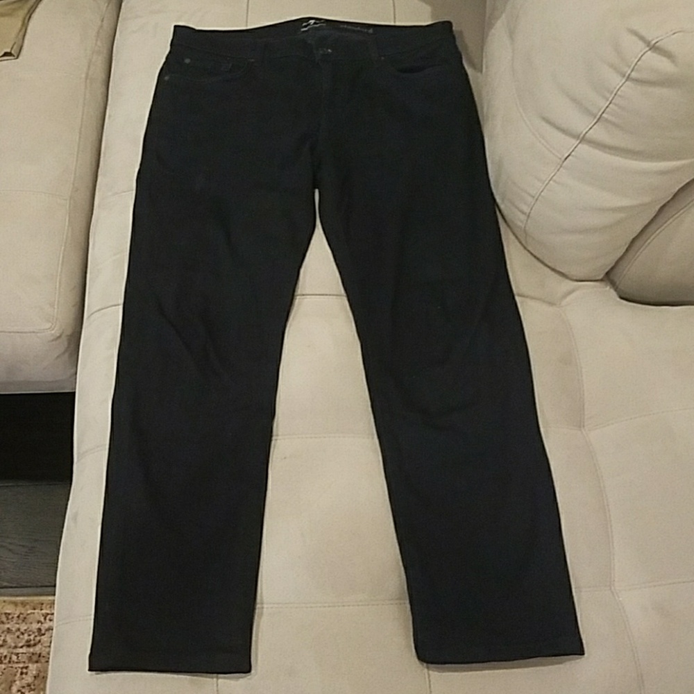 7 For All Mankind Black "Standard" Jeans 34x32